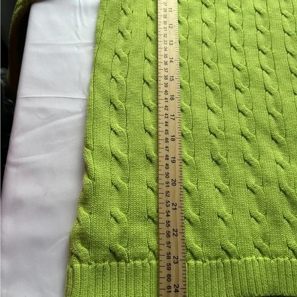 Lauren Ralph Lauren Lime Cable Knit Sweater - Picture 7 of 12
